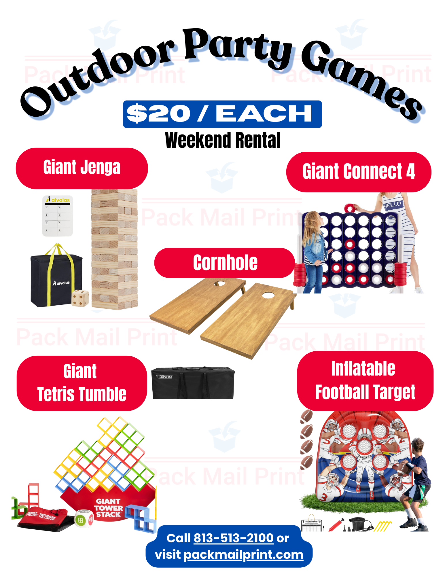 Outdoor Party Games Rental Flyer Outdoor Party Games Rental Flyer